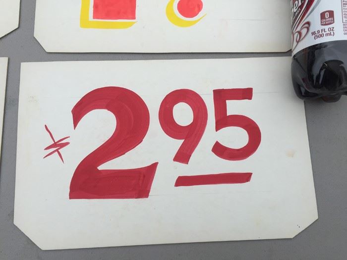 Vintage Hand Painted Retail Signs On Board [Photo 7]