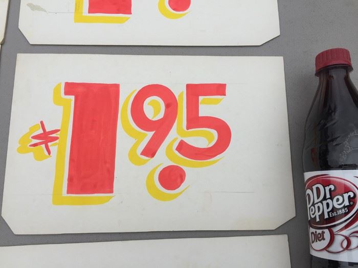 Vintage Hand Painted Retail Signs On Board [Photo 6]