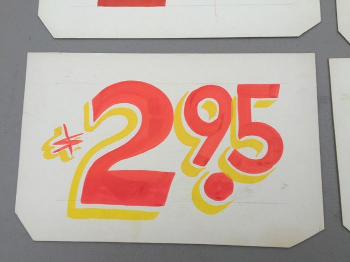 Vintage Hand Painted Retail Signs On Board [Photo 8]