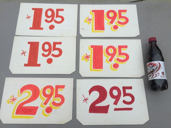Vintage Hand Painted Retail Signs On Board [Photo 1]