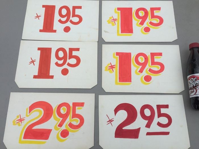 Vintage Hand Painted Retail Signs On Board [Photo 2]