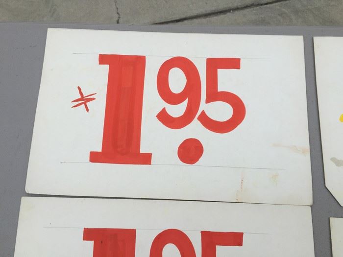 Vintage Hand Painted Retail Signs On Board [Photo 4]