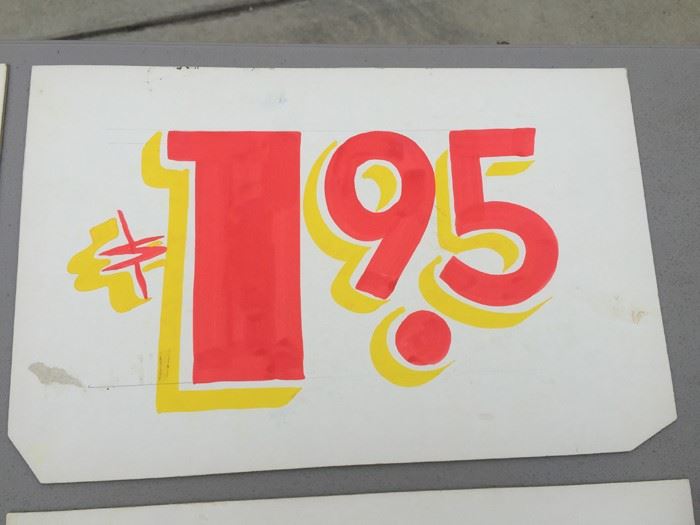 Vintage Hand Painted Retail Signs On Board [Photo 3]