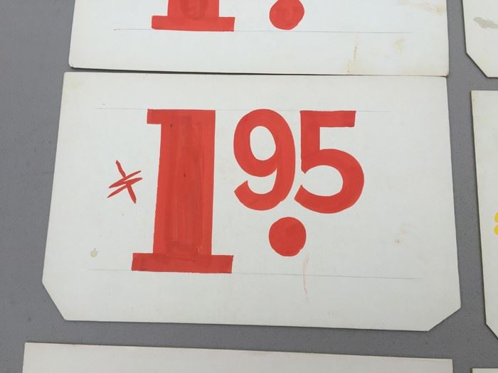 Vintage Hand Painted Retail Signs On Board [Photo 5]