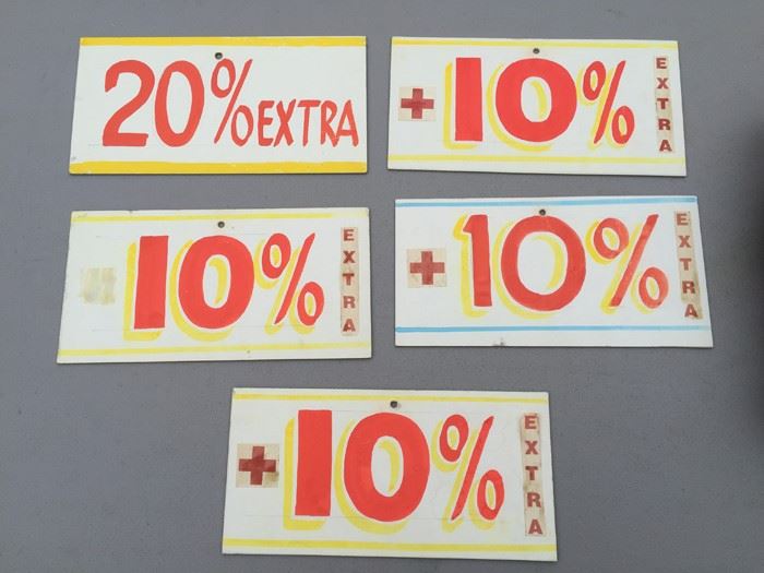 Vintage Hand Painted Retail Signs On Board [Photo 2]
