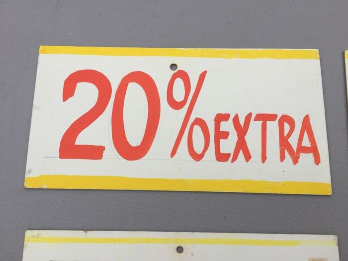 Vintage Hand Painted Retail Signs On Board [Photo 3]
