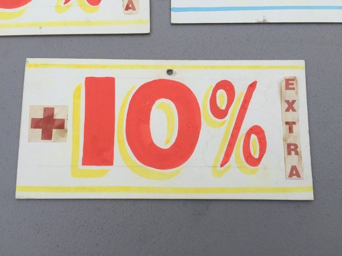 Vintage Hand Painted Retail Signs On Board [Photo 7]