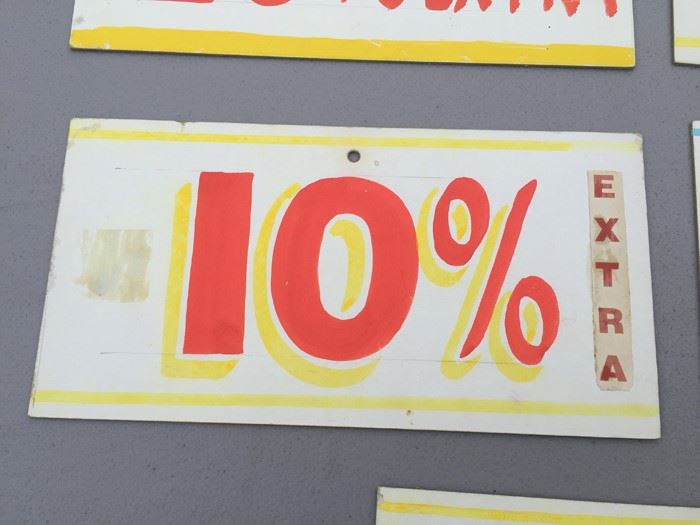 Vintage Hand Painted Retail Signs On Board [Photo 6]