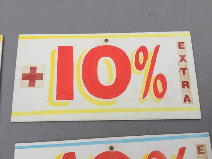 Vintage Hand Painted Retail Signs On Board [Photo 4]