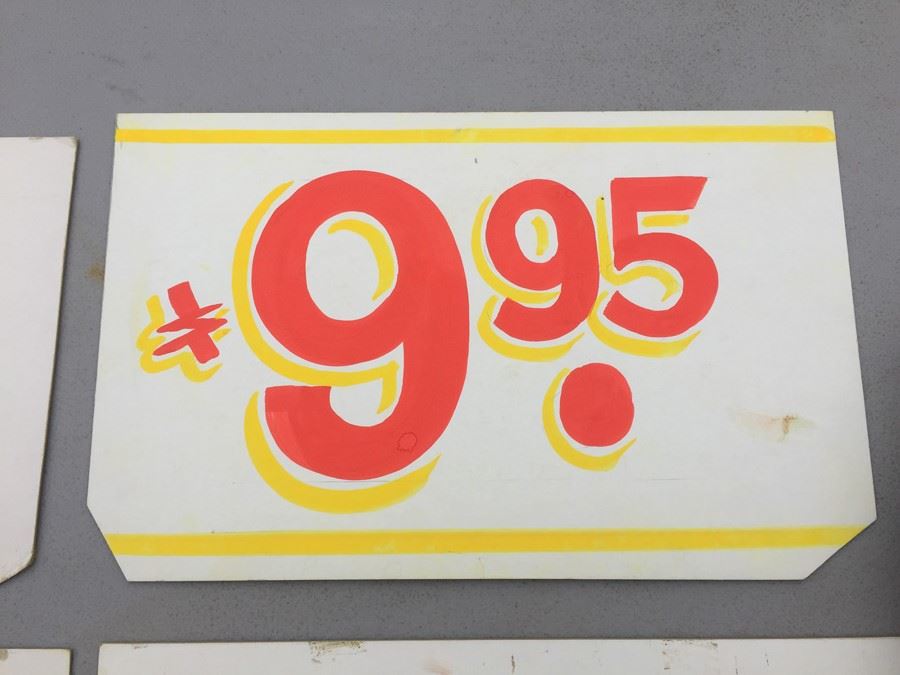 Vintage Hand Painted Retail Signs On Board [Photo 4]