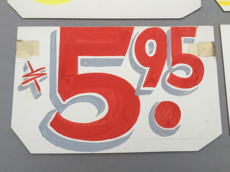 Vintage Hand Painted Retail Signs On Board [Photo 2]