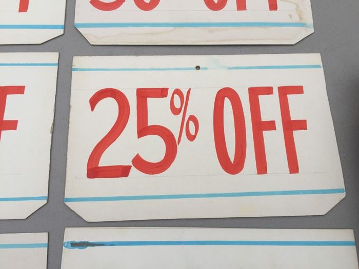 Vintage Hand Painted Retail Signs On Board [Photo 4]