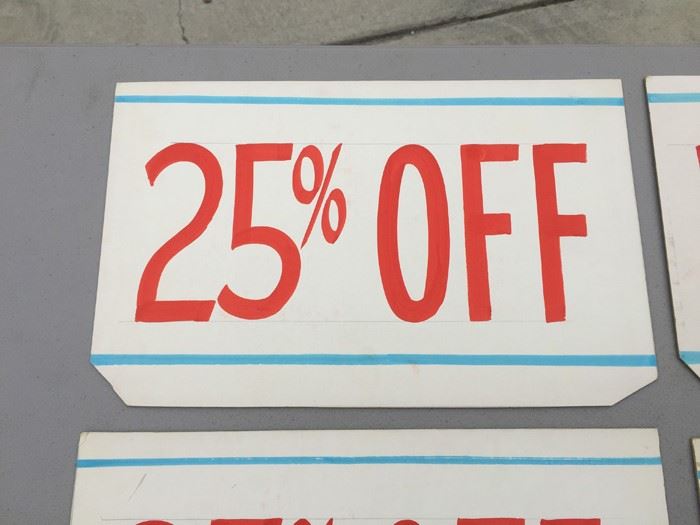 Vintage Hand Painted Retail Signs On Board [Photo 6]