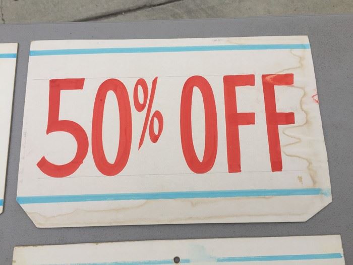 Vintage Hand Painted Retail Signs On Board [Photo 7]