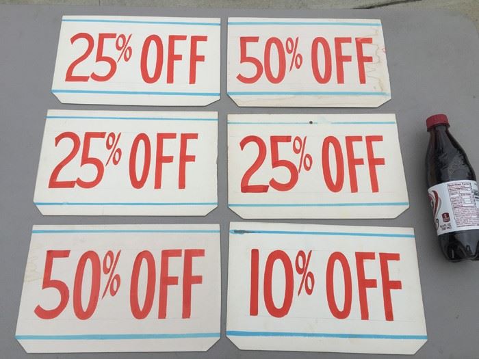 Vintage Hand Painted Retail Signs On Board [Photo 1]