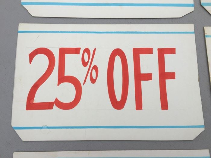 Vintage Hand Painted Retail Signs On Board [Photo 5]