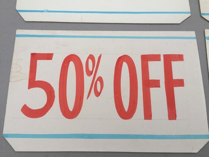 Vintage Hand Painted Retail Signs On Board [Photo 2]