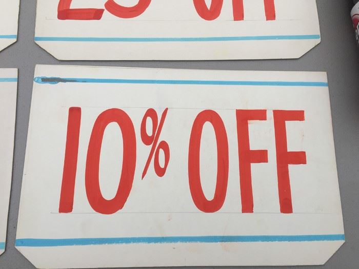 Vintage Hand Painted Retail Signs On Board [Photo 3]
