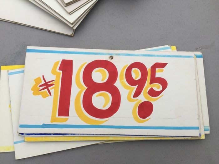 Vintage Hand Painted Retail Signs On Board [Photo 5]