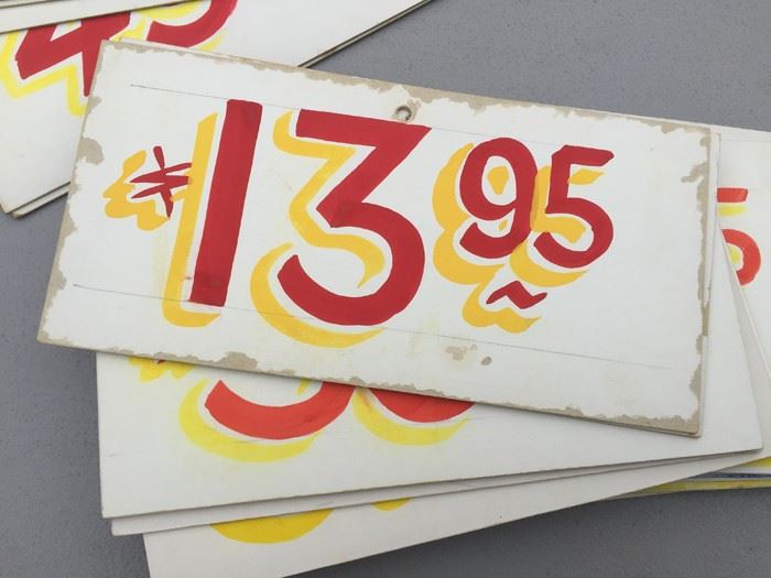 Vintage Hand Painted Retail Signs On Board [Photo 8]