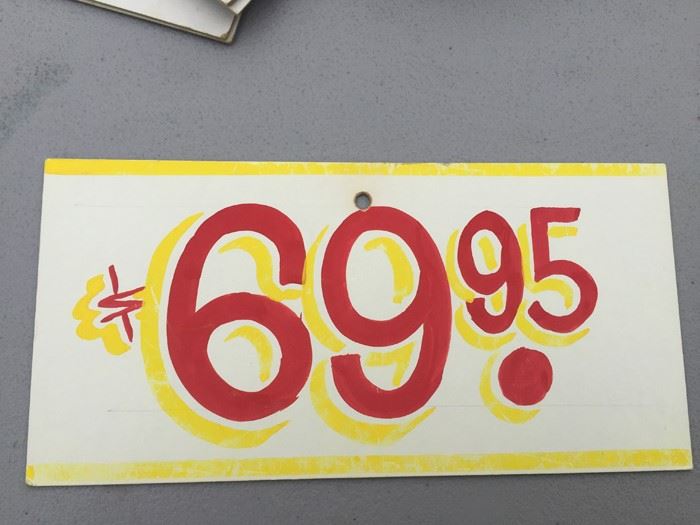 Vintage Hand Painted Retail Signs On Board [Photo 2]
