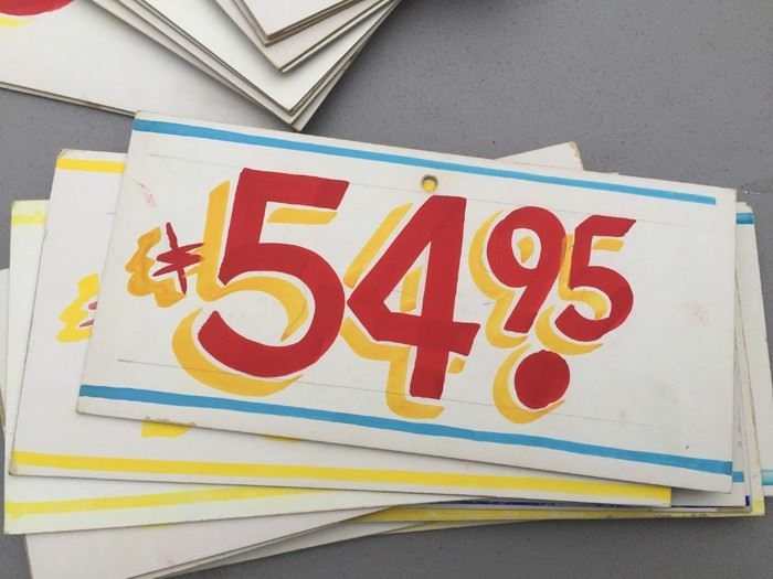 Vintage Hand Painted Retail Signs On Board [Photo 6]