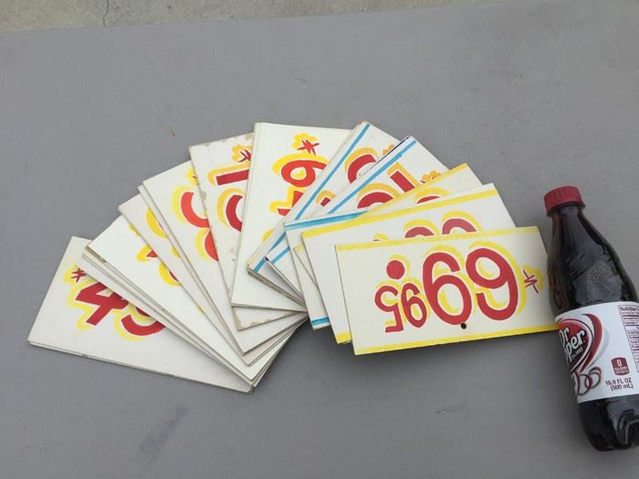 Vintage Hand Painted Retail Signs On Board [Photo 1]