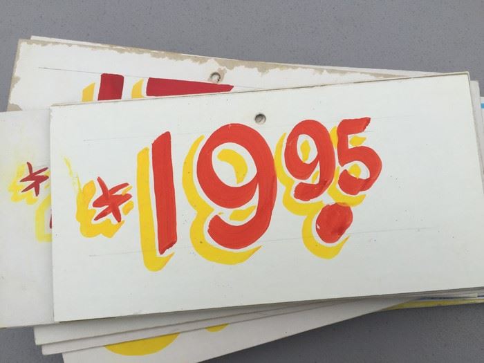 Vintage Hand Painted Retail Signs On Board [Photo 9]