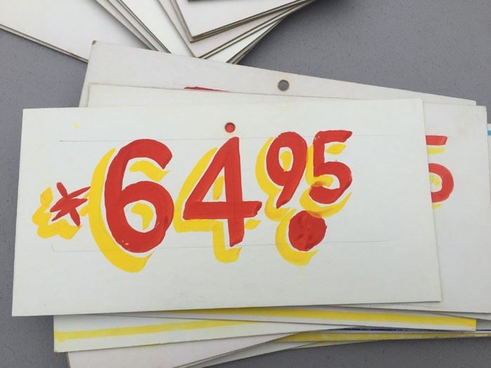 Vintage Hand Painted Retail Signs On Board [Photo 7]
