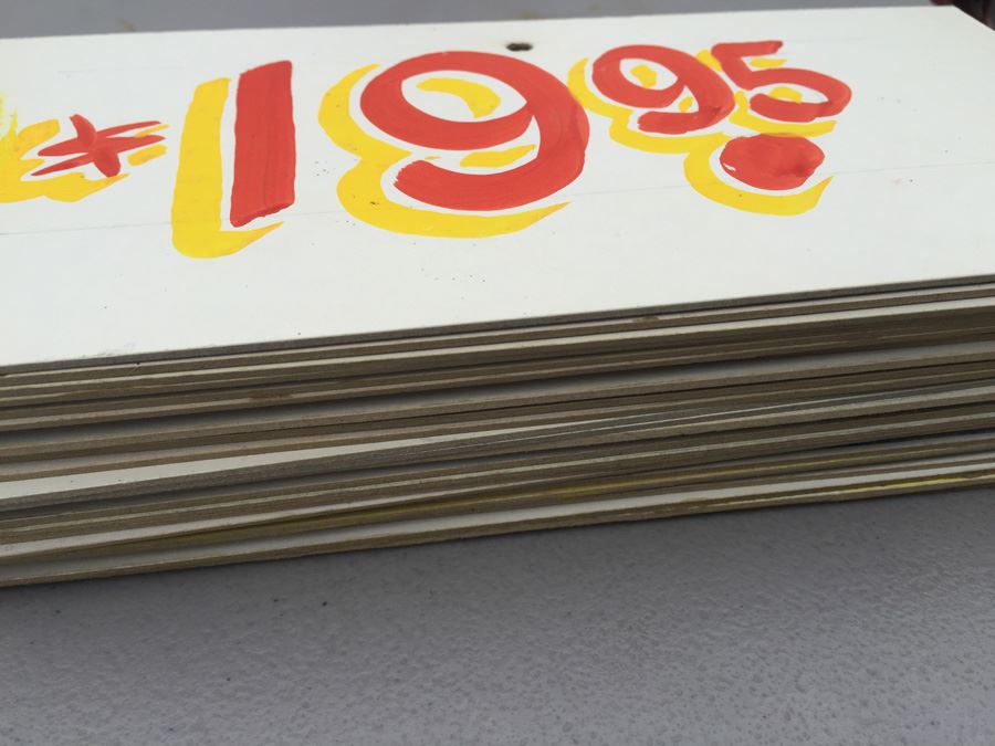 Vintage Hand Painted Retail Signs On Board [Photo 3]