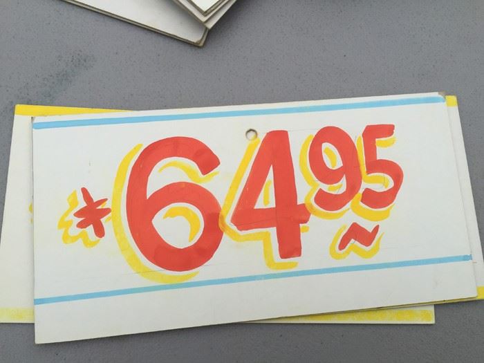 Vintage Hand Painted Retail Signs On Board [Photo 4]