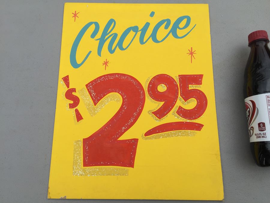 Vintage Hand Painted Retail Sign On Board [Photo 2]