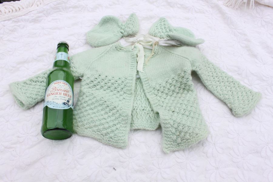 Vintage Child's Knitted Jacket With Mittens [Photo 1]