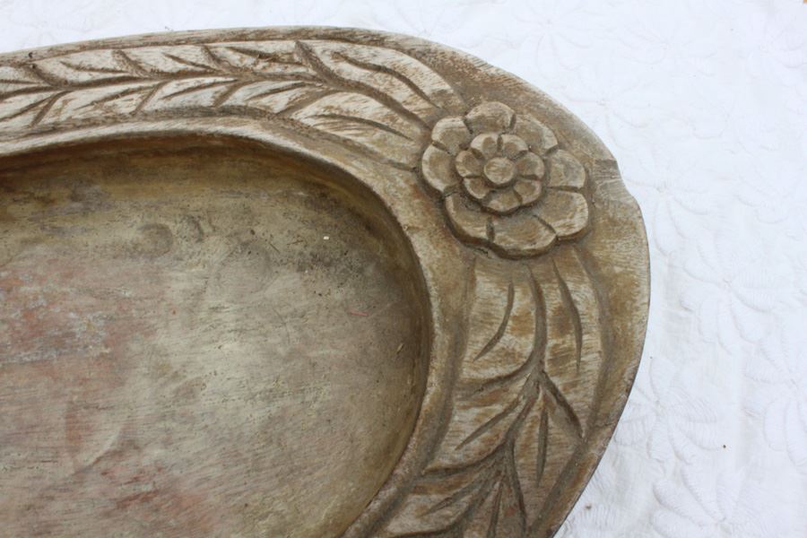 Vintage Carved Wood Bowl [Photo 4]