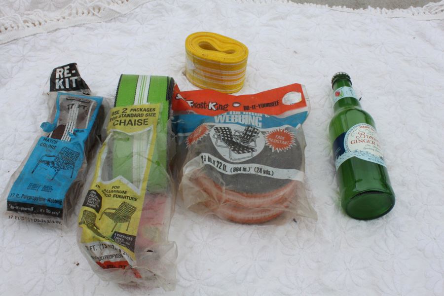 Vintage Outdoor Lawn Furniture Webbing