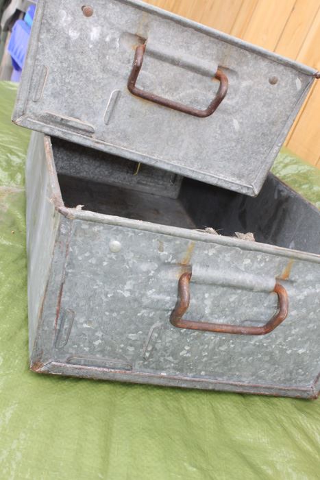 (6) Xerox Galvanized Metal Tubs With Handles Marked Xerox PL 64A [Photo 3]