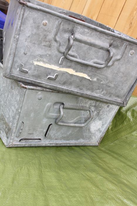 (6) Xerox Galvanized Metal Tubs With Handles Marked Xerox PL 64A [Photo 13]