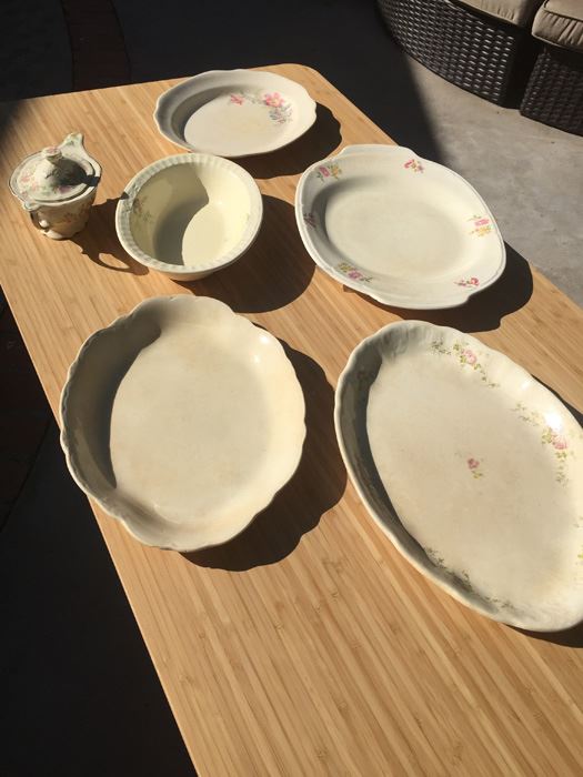 Vintage China Serving Pieces Note Chips [Photo 1]
