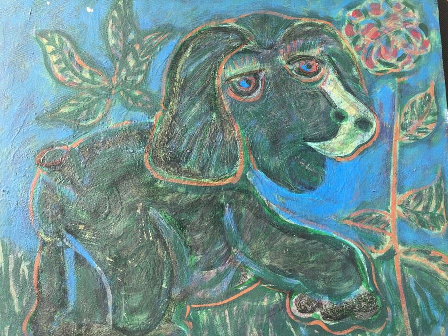 Original Painting Of Dog On A Walk [Photo 3]