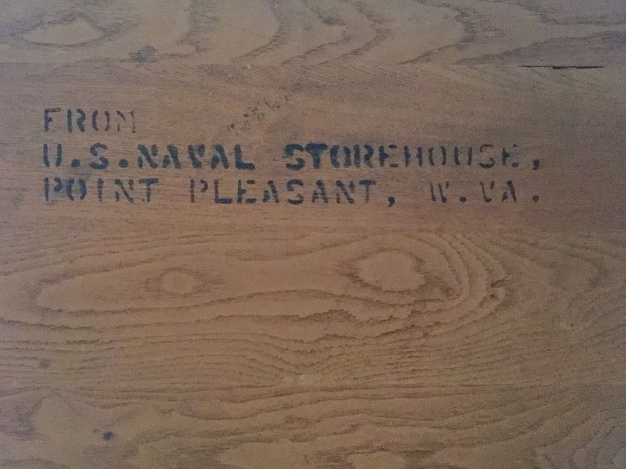 Vintage Wood And Metal Folding Leg Table With Brass Accents - Looks Like A Shuffleboard Table [Photo 13]