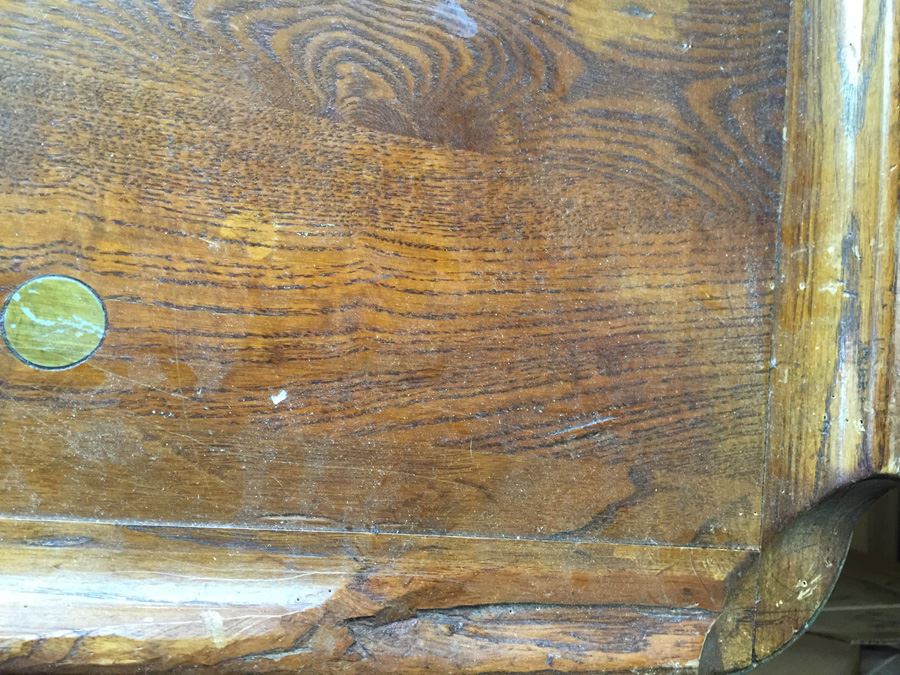 Vintage Wood And Metal Folding Leg Table With Brass Accents - Looks Like A Shuffleboard Table [Photo 7]