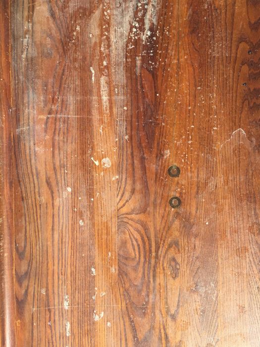 Vintage Wood And Metal Folding Leg Table With Brass Accents - Looks Like A Shuffleboard Table [Photo 8]
