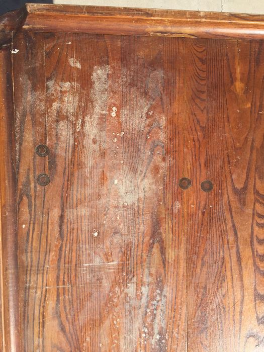 Vintage Wood And Metal Folding Leg Table With Brass Accents - Looks Like A Shuffleboard Table [Photo 7]