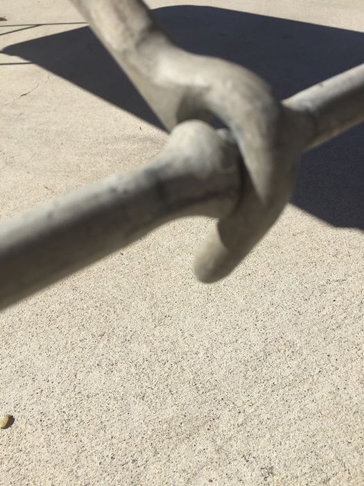 Vintage Wood And Metal Folding Leg Table With Brass Accents - Looks Like A Shuffleboard Table [Photo 12]
