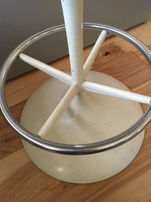 Mid-Century Modern White Bar Stool [Photo 3]