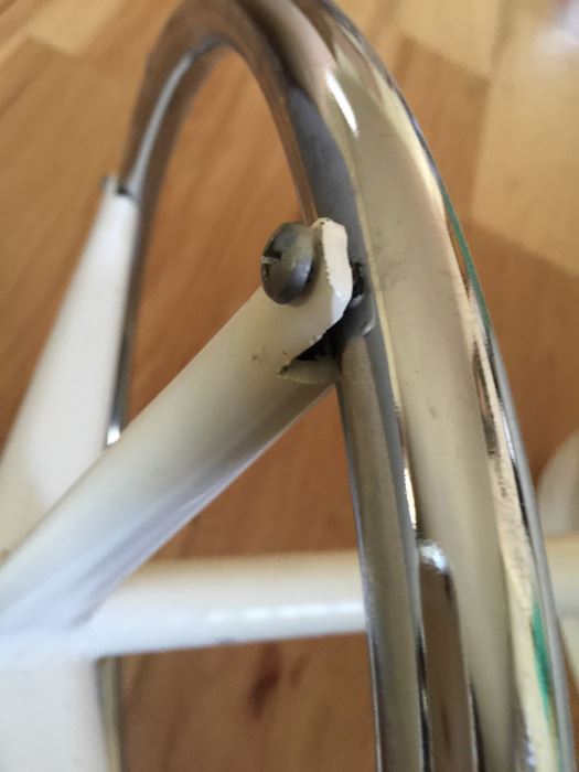 Mid-Century Modern White Bar Stool [Photo 7]