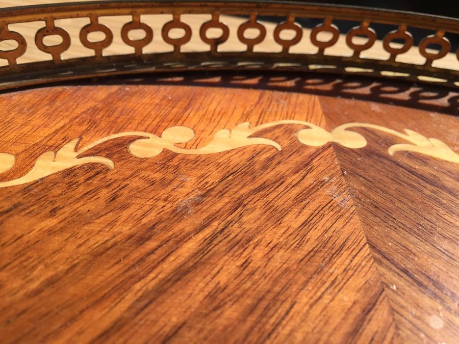 Inlaid Wood Tray Mid-Century [Photo 5]
