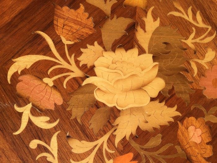 Inlaid Wood Tray Mid-Century [Photo 3]