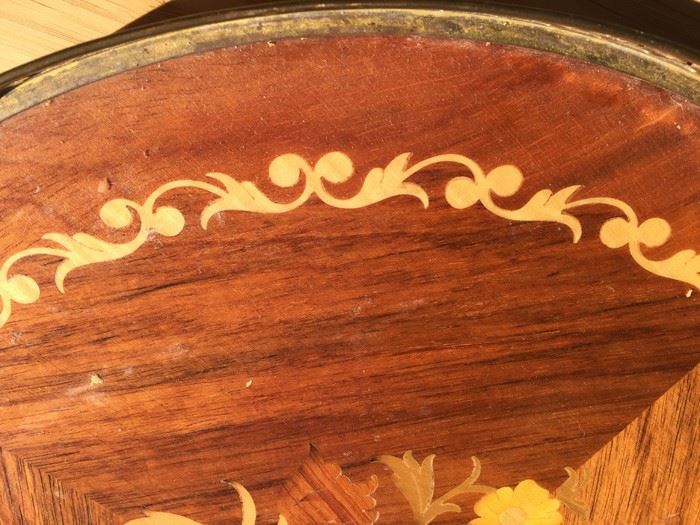 Inlaid Wood Tray Mid-Century [Photo 4]