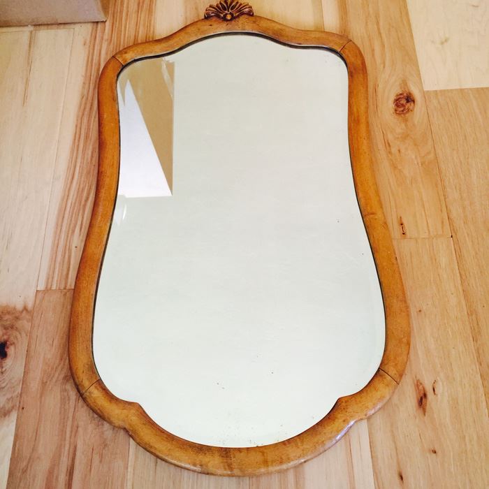 Vintage Wood Mirror [Photo 1]